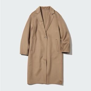 Uniqlo Beige Double Face Long Coat XS